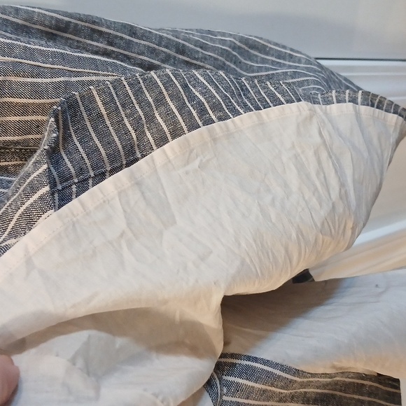 New Banana Republic Factory Linen Blend Button Front Midi Dress Blue Size 16 - Picture 6 of 9